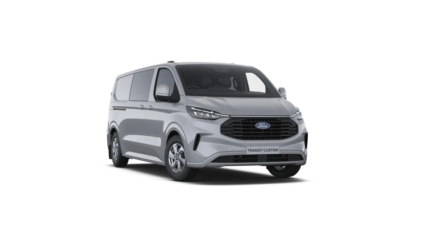 Grey Matter Ford Transit Custom Limited L2 Double Cab diesel, front three-quarter view